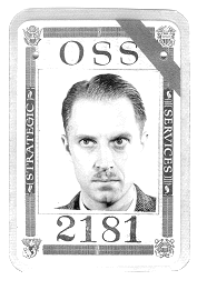 Office of Strategic Services identification badge number 2181, showing a portrait of Robert Coffin